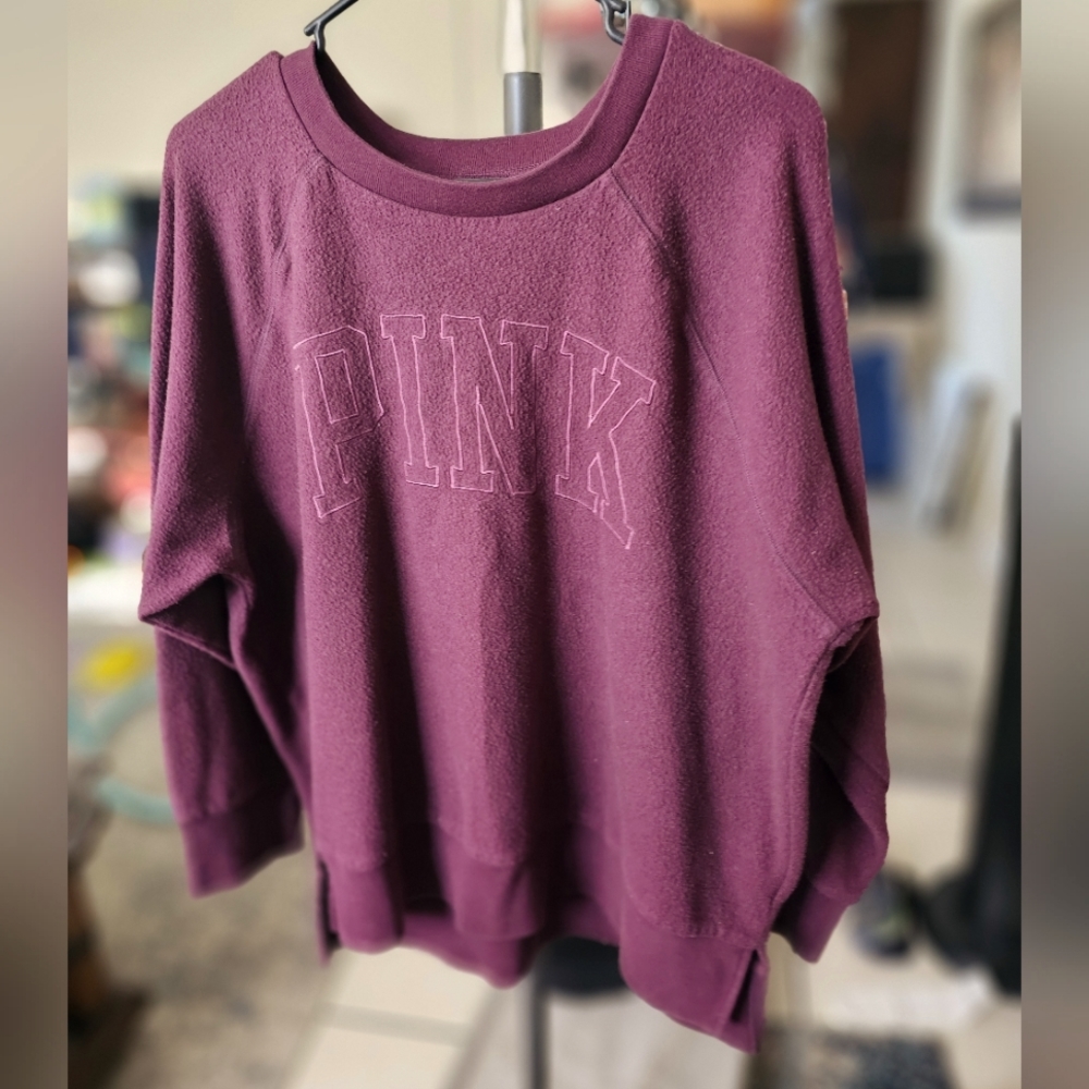 Pink VS crew neck sweater